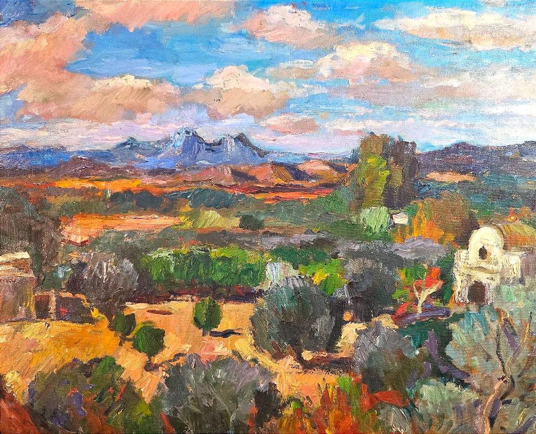 Tableau Huile Paysage Orientaliste atelier Paul HANNAUX (1899-1954) -photo-2