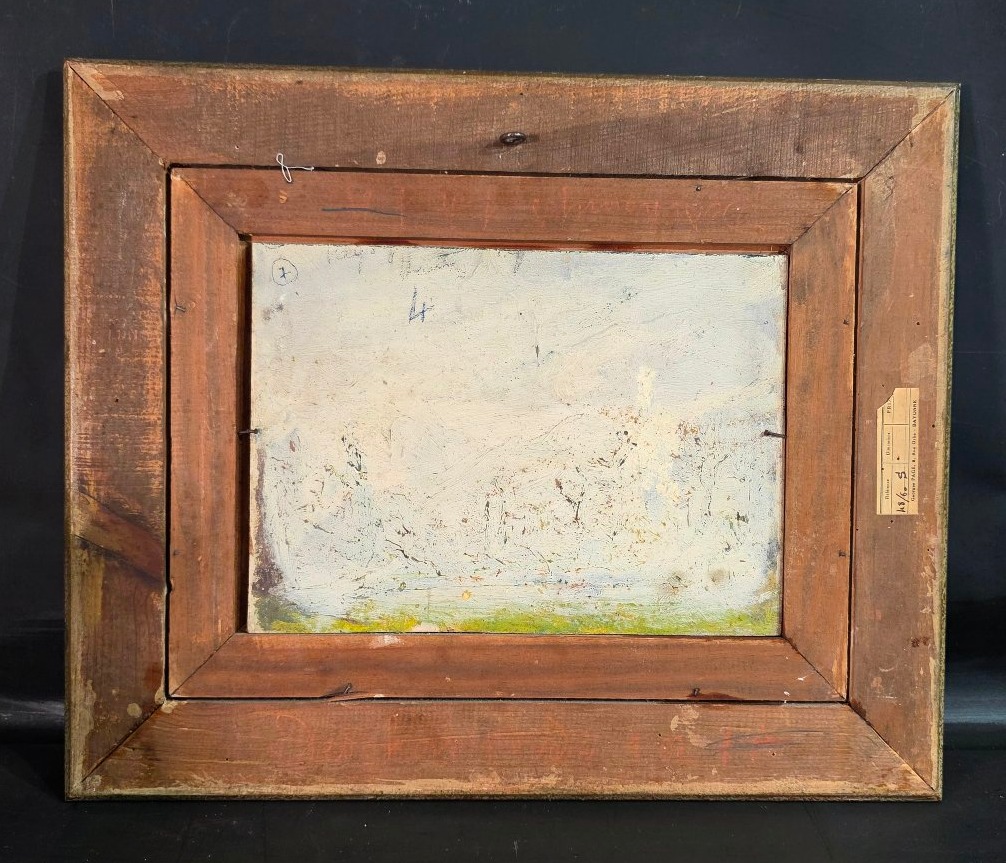 Oil Painting, "basque Landscape," 1949, Signed A. Deschamps, 20th Century-photo-2