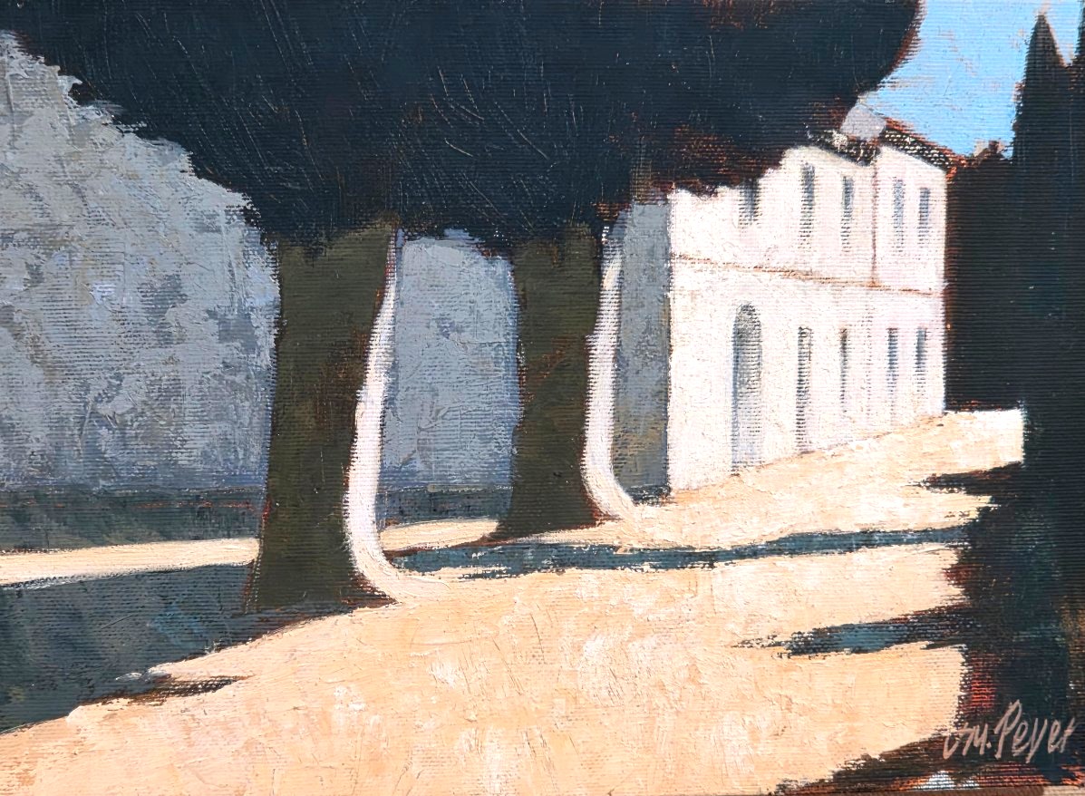 Tableau Huile Provence Paysages Superbe Diptyque Original par Jean-Marie PEYER -photo-1