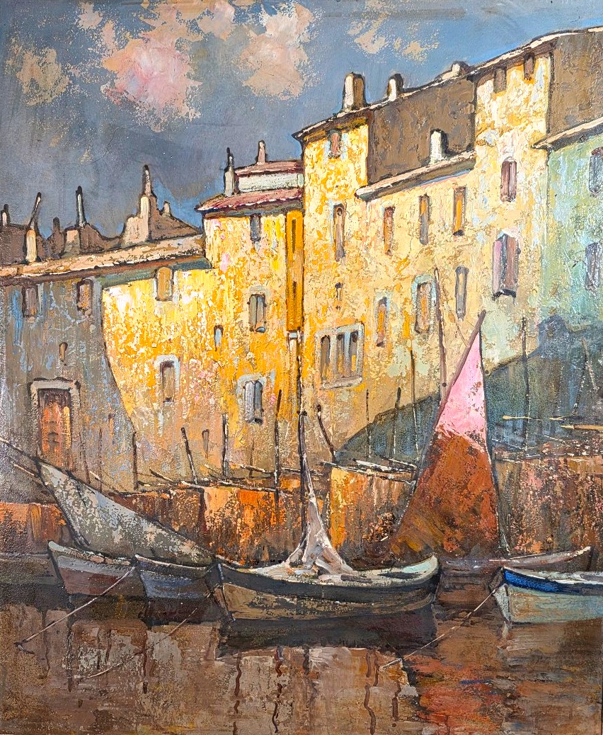 Oil Painting: Martigues And Villefranche, Signed By Maurice Vagh Weinmann (1899–1986)-photo-2
