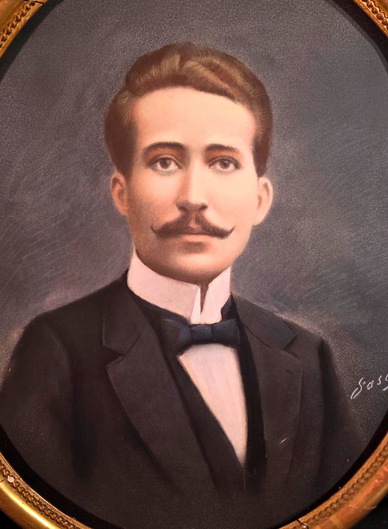 Antique Painting: Portrait Of A Man, Belle époque, Pastel, Signed By Jules Georges Pascal-photo-3