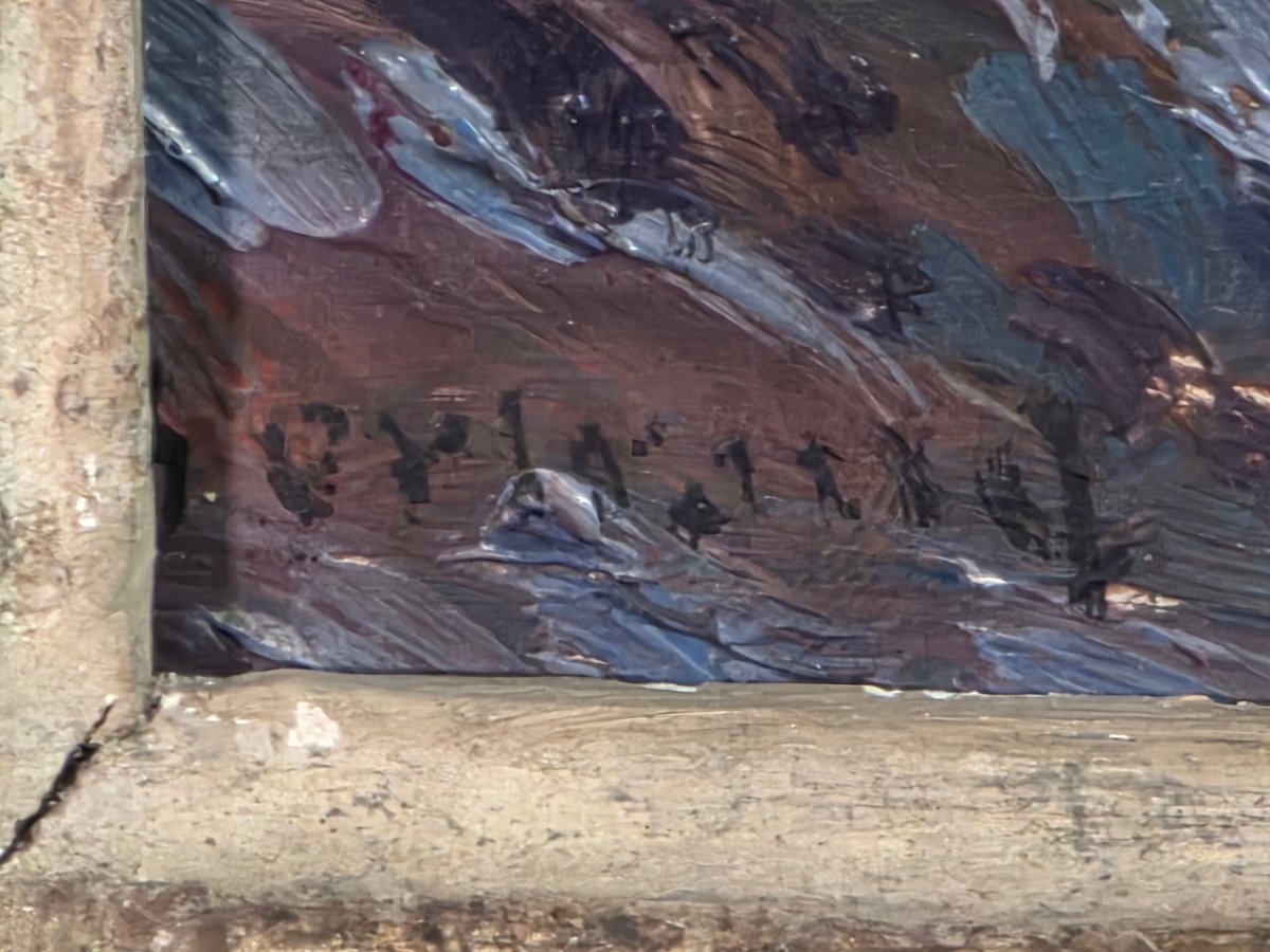 Stunning Seascape In The French Post-impressionist Style, Signed, Early 20th Century-photo-3