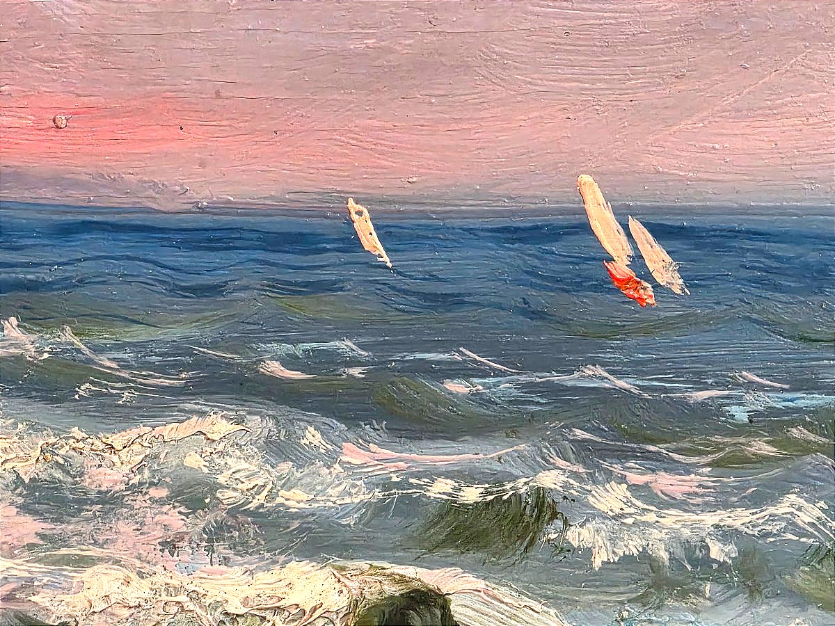 Stunning Seascape In The French Post-impressionist Style, Signed, Early 20th Century-photo-3