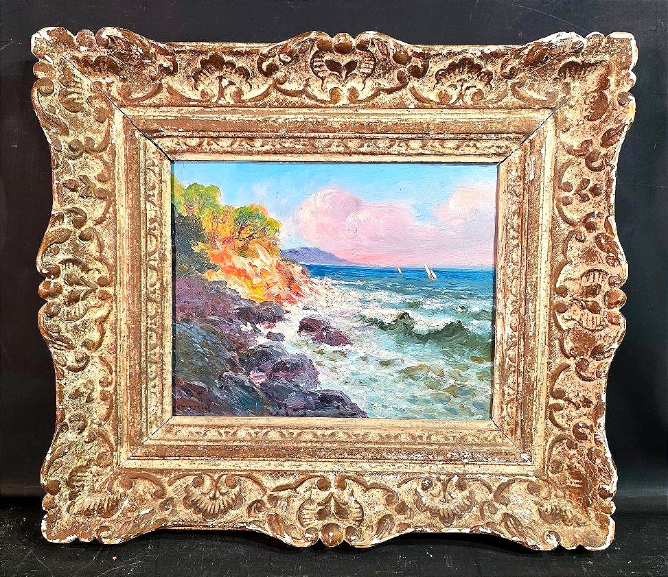 Stunning Seascape In The French Post-impressionist Style, Signed, Early 20th Century