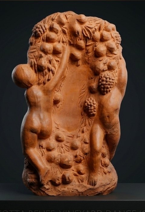 Eugène Canneel (1882-1966) — Importante sculpture Art Déco en terre cuite "L'Abondance" ​-photo-2