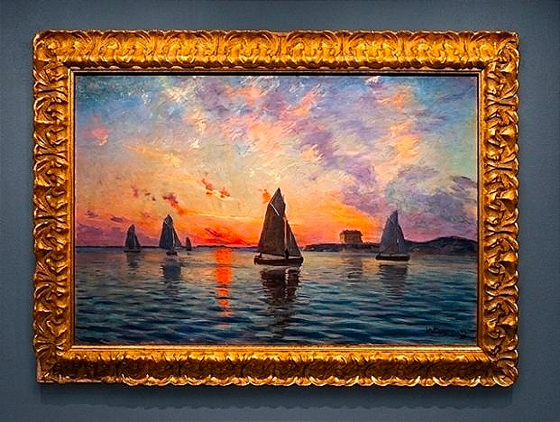 Impressionist Seascape Oil Painting On Canvas, Signed By Johan Ericso
