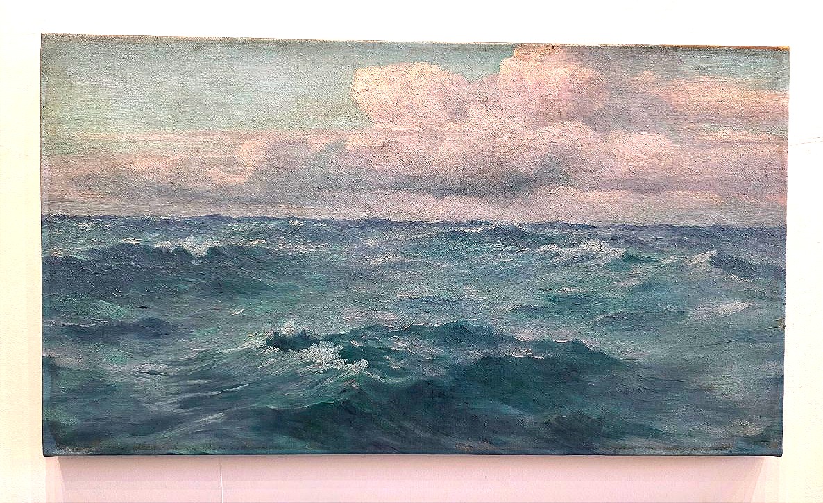 Painting: "seascape In Rough Weather," Oil On Canvas, Circa 1900 ​