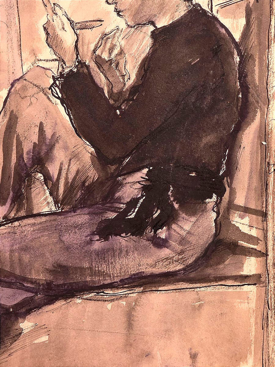 Paul HANNAUX (1899-1954) – Jeune femme à sa toilette (ou La Rêverie près de la fenêtre) ​-photo-2