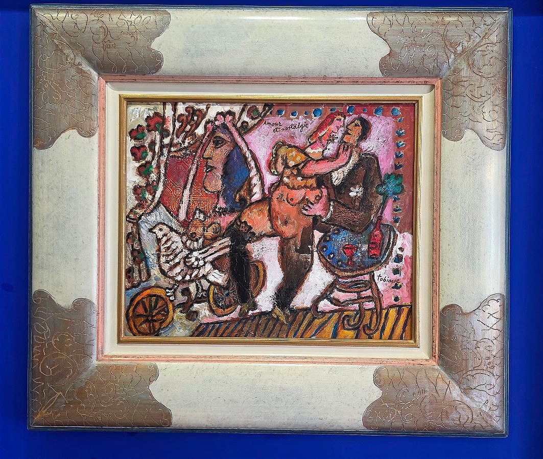 Oil Painting Signed By Théo Tobiasse (1927–2012), *love And Nostalgia* 
