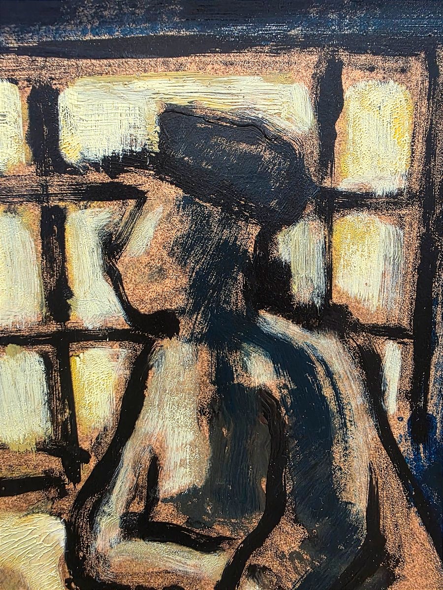 Jef Friboulet (1919–2003) – A Norman Figure At The Window ​-photo-1