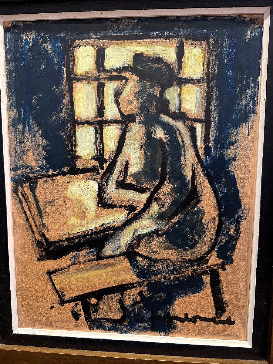 Jef Friboulet (1919–2003) – A Norman Figure At The Window ​-photo-3