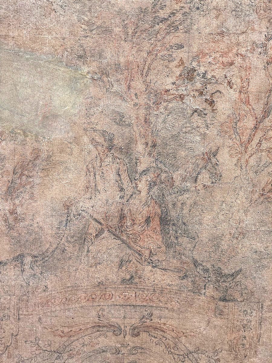 ​antoine Watteau (valenciennes 1684 – Nogent-sur-marne 1721) ​design For A Decorative Panel -photo-2