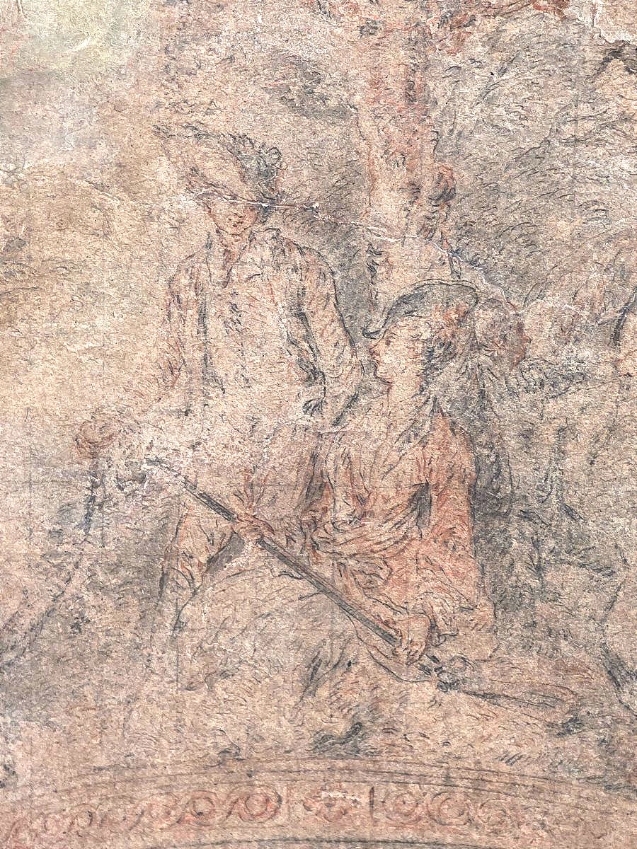 ​antoine Watteau (valenciennes 1684 – Nogent-sur-marne 1721) ​design For A Decorative Panel -photo-3