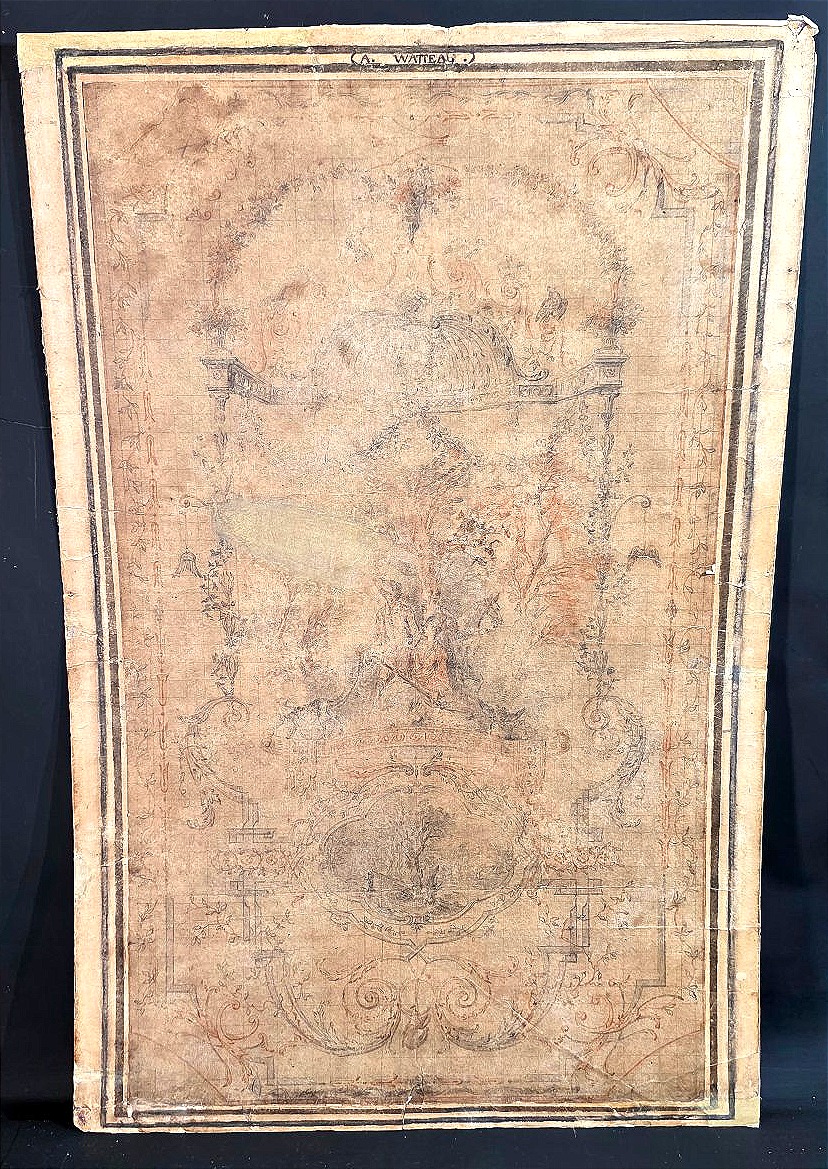 ​antoine Watteau (valenciennes 1684 – Nogent-sur-marne 1721) ​design For A Decorative Panel 