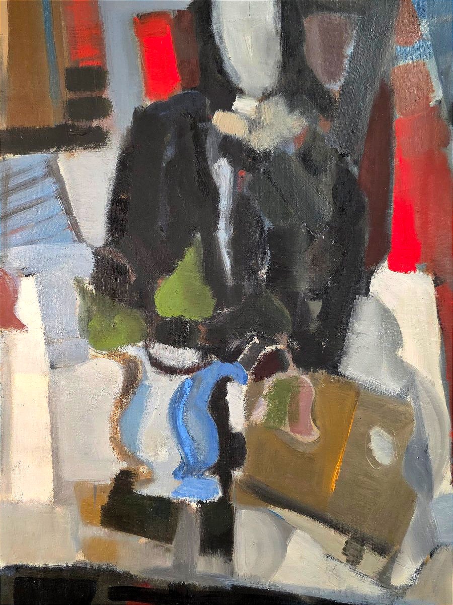 Oil Painting *woman Having Breakfast*, Paris School, By Pierre Vachin (1907–1988)-photo-2