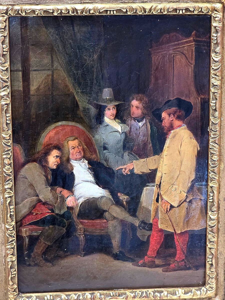 ​Attribué à Ernest MEISSONIER (1815-1891) – Scène de genre historique au XVIIe-XVIIIe siècle-photo-2