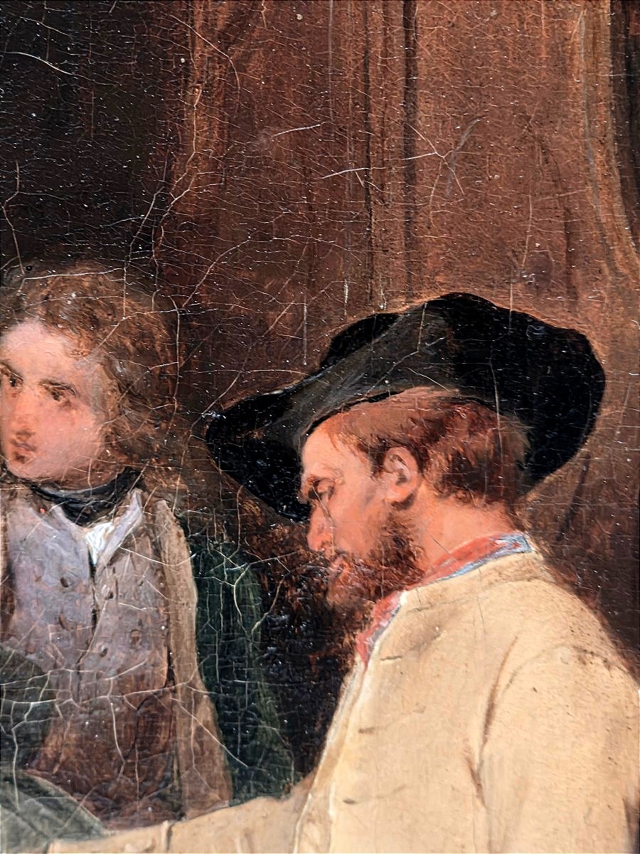​Attribué à Ernest MEISSONIER (1815-1891) – Scène de genre historique au XVIIe-XVIIIe siècle-photo-3