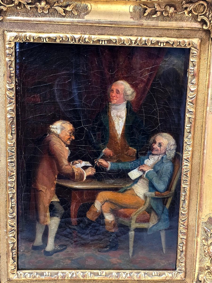 Attribué à Ernest MEISSONNIER (1815-1891) ​ La Lecture chez le notaire -photo-2
