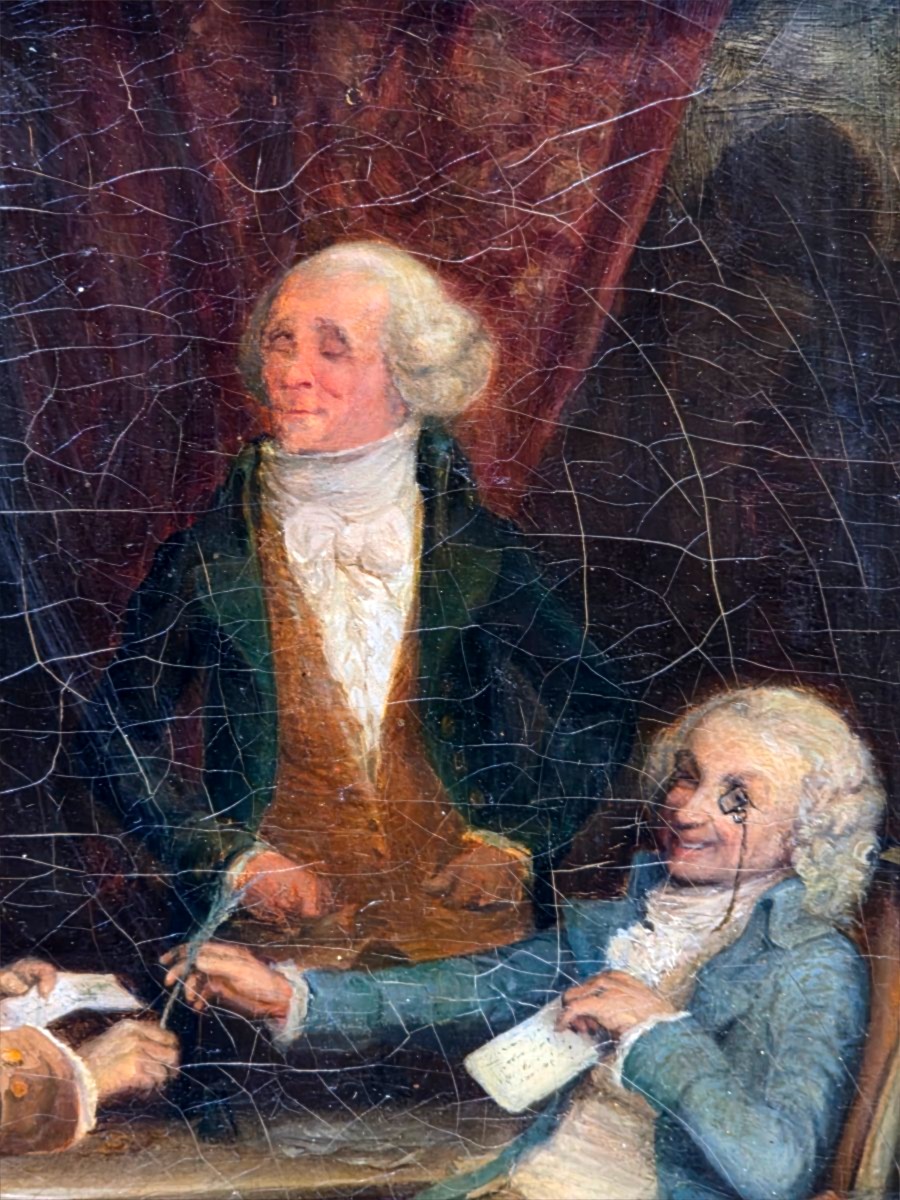 Attribué à Ernest MEISSONNIER (1815-1891) ​ La Lecture chez le notaire -photo-3