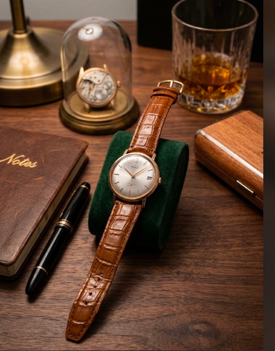 Vintage Pax Men's Watch – 18k Solid Gold Case – 1960s ​ 