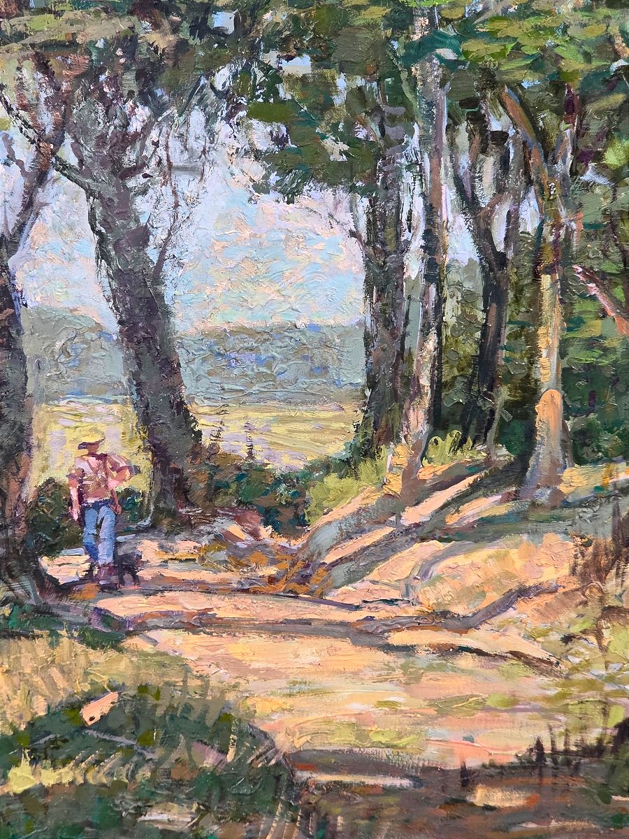 Charles Chardar (1884–1939), Lively Landscape In Provence: A Walker In A Sunlit Grove ​-photo-3
