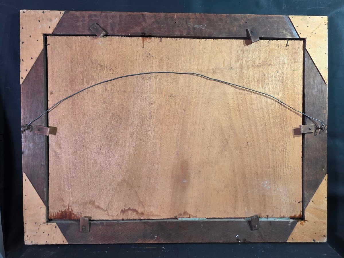 Tableau Grande Nature Morte Gourmande – Huile sur Panneau par Charles Chardar ​-photo-2