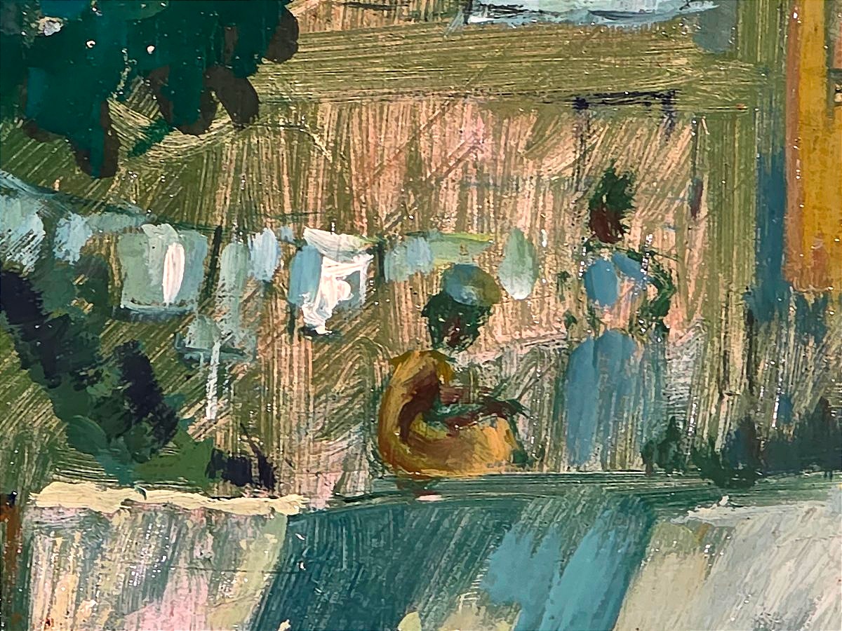 Charles CHARDAR (1885–1969) – Scène de vie en Martinique ​lavandières-photo-1