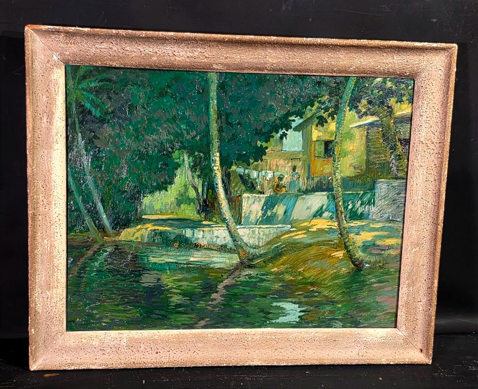 Charles CHARDAR (1885–1969) – Scène de vie en Martinique ​lavandières