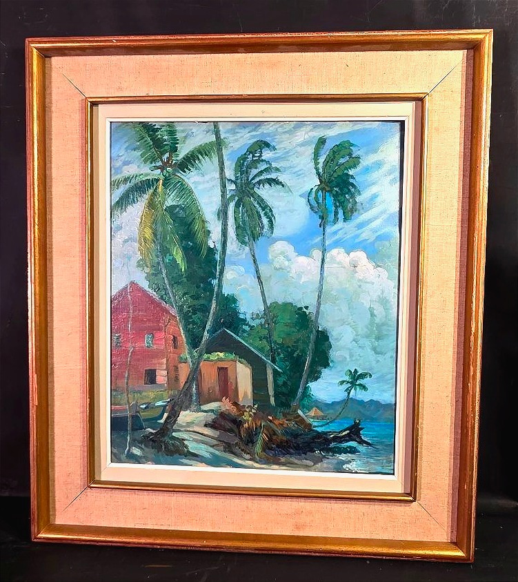 Jean Chardar – Seaside Landscape In Martinique