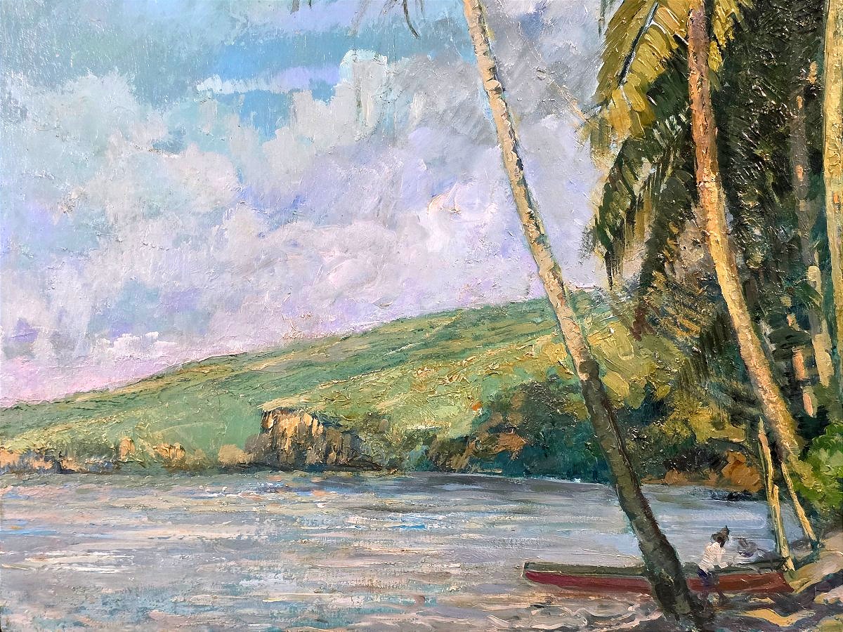 Charles Chardar (1885–1969) – Seascape Of Martinique (1959), Oil On Canvas-photo-4
