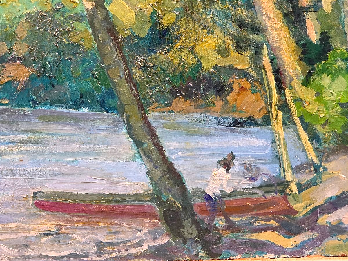 Charles Chardar (1885–1969) – Seascape Of Martinique (1959), Oil On Canvas-photo-1