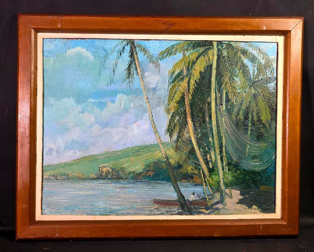 Charles Chardar (1885–1969) – Seascape Of Martinique (1959), Oil On Canvas