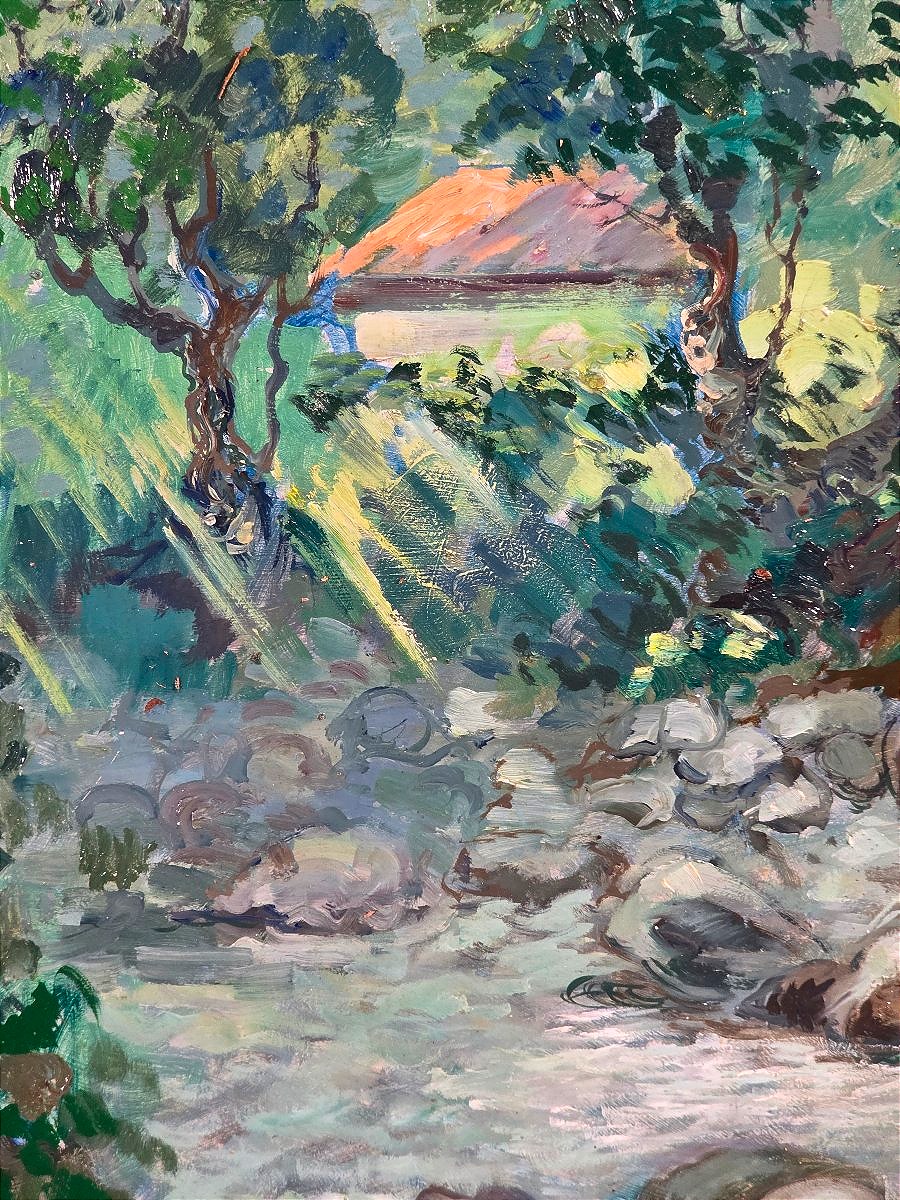 Charles CHARDAR (1884-1965) – Paysage de Martinique au cours d'eau ​-photo-4