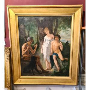 Painting Neoclassical Mythological Scene Etrg Puvis De Chavannes Late 19th Century 