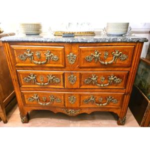 Regency Period Commode In Noble Wood And Marquetry Louis XIV Period