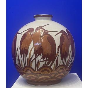 Keralouve - La Louvière - Important vase Marabouts 