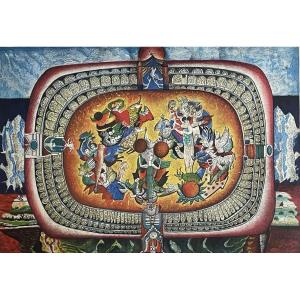 Aristide CAILLAUD ( 1902 - 1990) composition aux animaux fantastiques, lithographie originale 