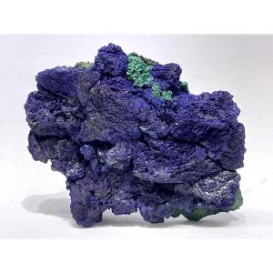 Azurite sur Malachite - Curiosité minérales 