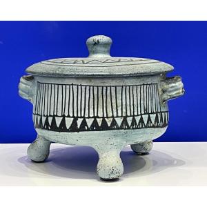 POUCHAIN Jacques ( 1925 - 2005) - L’ Atelier Dieulefit - Pot couvert tripode 