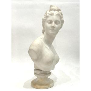Jean Antoine Houdon (1741-1828) After - Bust Of Diana The Huntress 