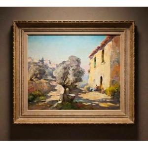 Marius Hubert-robert (1885–1966), Lively Provençal Landscape
