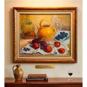 Painting: Still Life With Eggplants And A Jug, Signed By Charles Chardar (1885–1969) 