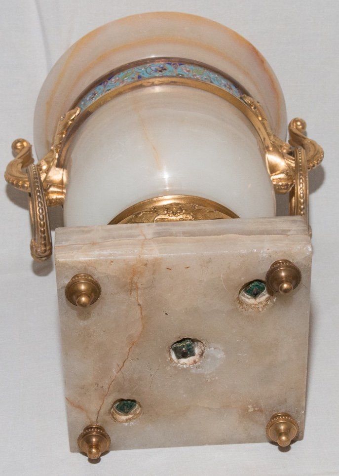 Coupe  En Onyx Et Bronze Doré  Eugène Cornu (1827- 1899)-photo-4
