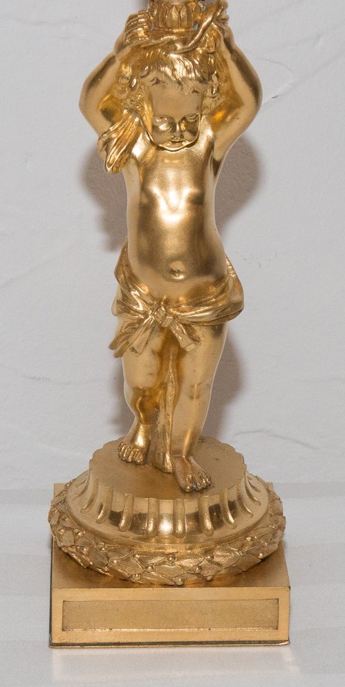 Bougeoir En Bronze Doré  François Linke-photo-2