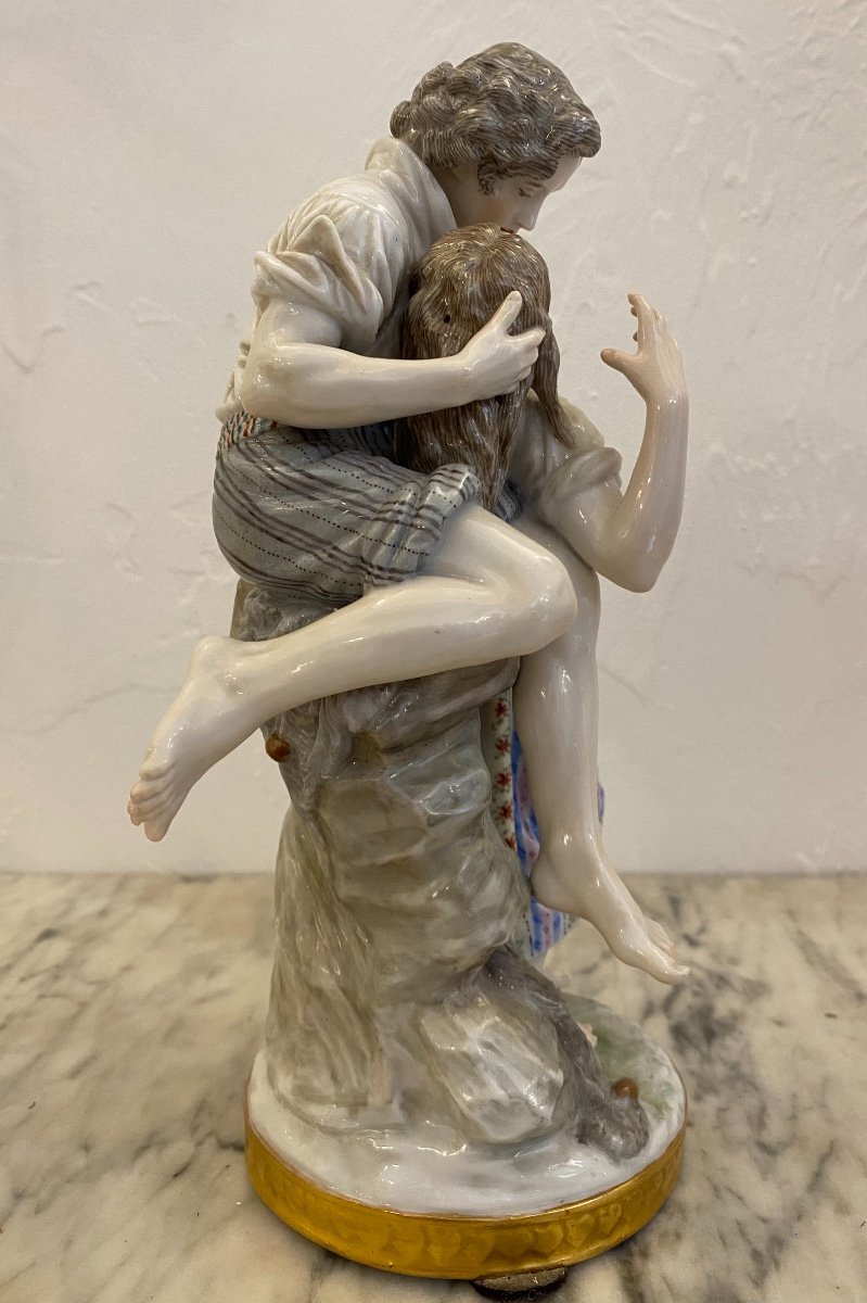 Couple En Porcelaine Allemande Fin XIXéme Siècle-photo-3