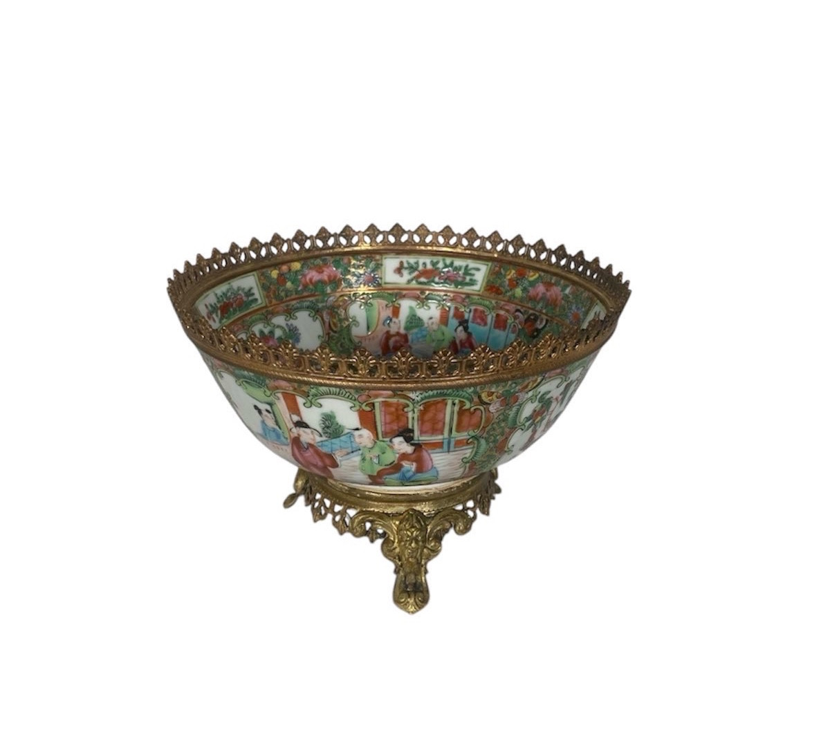 Cantonese Porcelain And Gilt Bronze Cup 