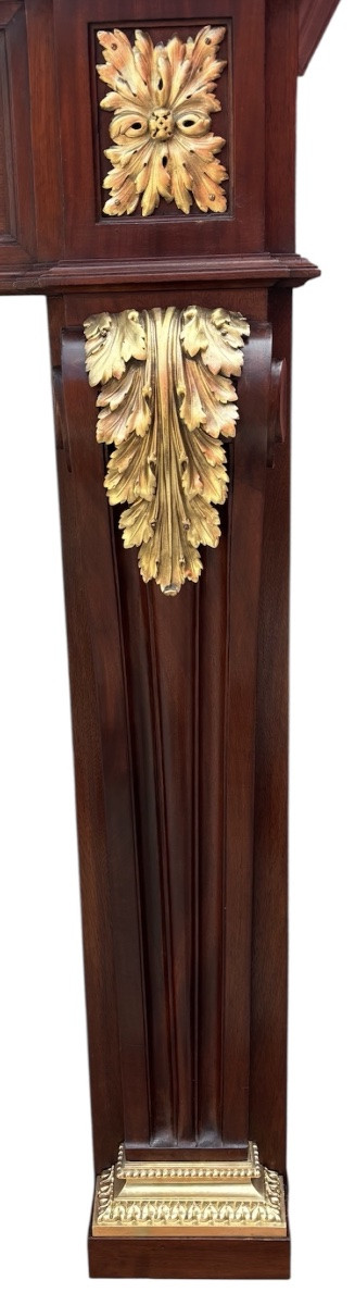 Cheminé En Acajou Et Bronze Doré De Style Louis XVI -photo-2