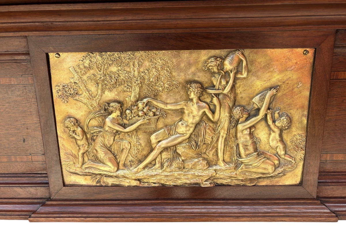 Cheminé En Acajou Et Bronze Doré De Style Louis XVI -photo-7