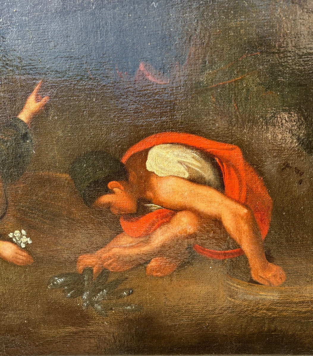Large Painting From The 18th Century After Dominiquin-photo-4