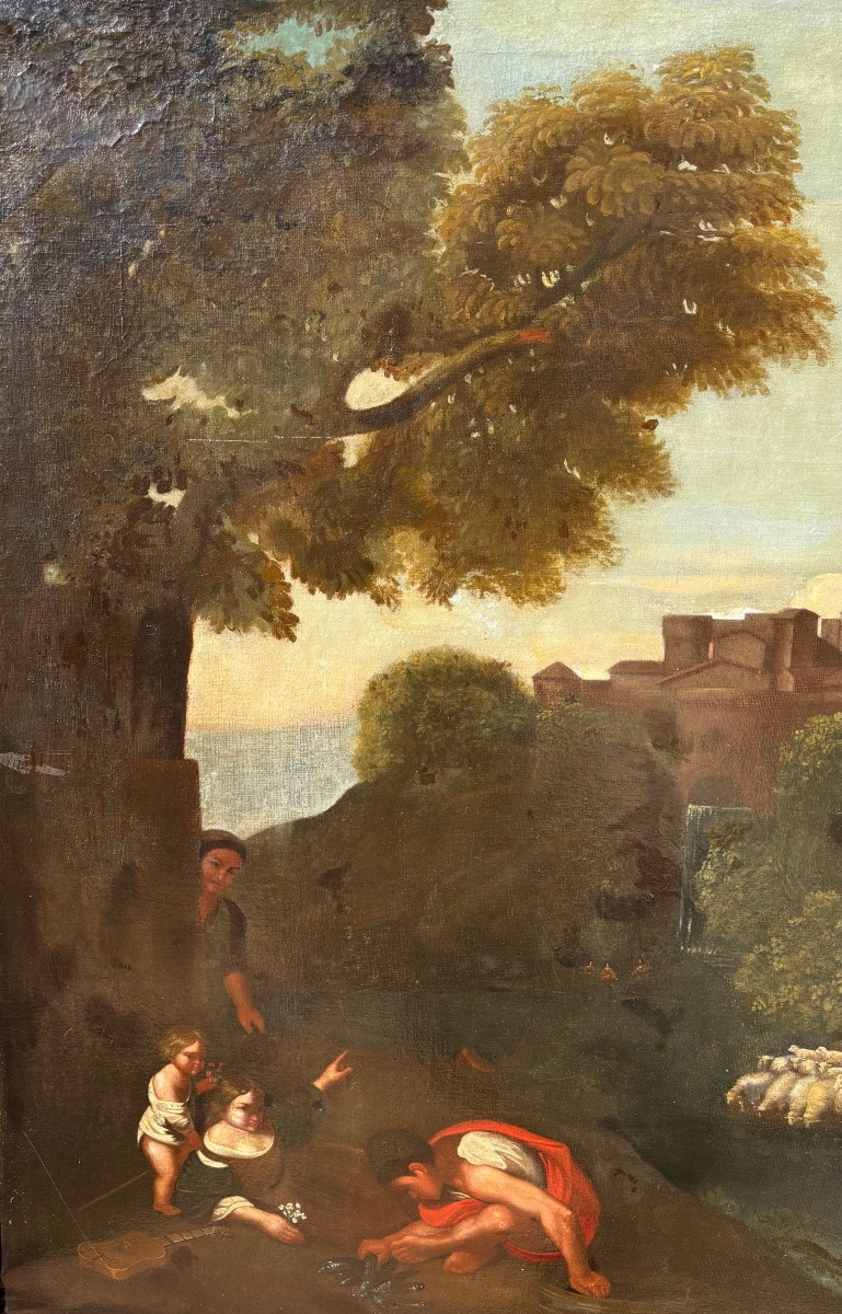 Large Painting From The 18th Century After Dominiquin-photo-1